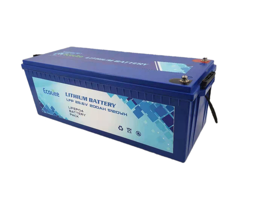 24V 200Ah LiFePO4 batteria al litio ciclo profondo per camper caravan barche case all'aperto