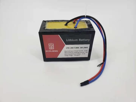 24V 7.8Ah Lithium Titanate LTO Battery Pack per tracker solare / porta elettrica