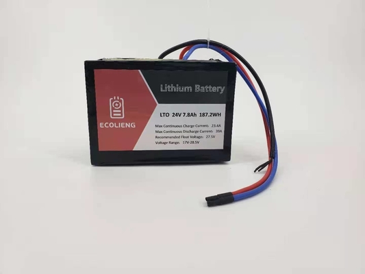 24V 7.8Ah Lithium Titanate LTO Battery Pack per tracker solare / porta elettrica