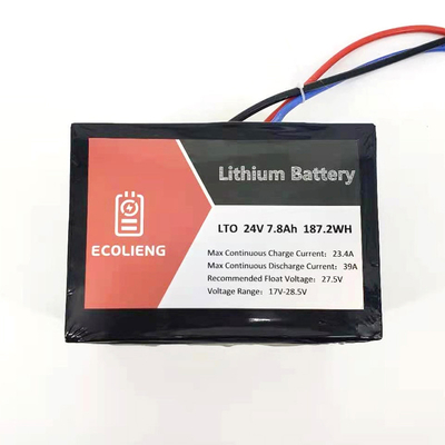 ECOLTO-T2407 LTO batteria 24V 7,8Ah batteria LTO titanato di litio