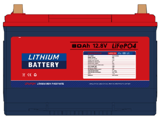 Long Cycle Life LiFePO4 LFP 12,8V 80Ah Batteria di carica al litio ferro fosfato