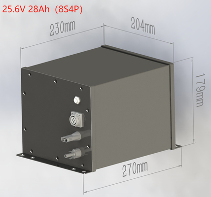 Batteria per lampadina a LED LiFePO4 solare 24V 25,6V 28Ah Batteria al litio