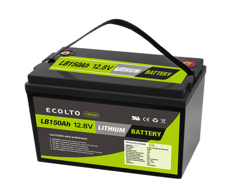 12V 150Ah ciclo profondo LiFePO4 batteria al litio integrata BMS alimentazione portatile