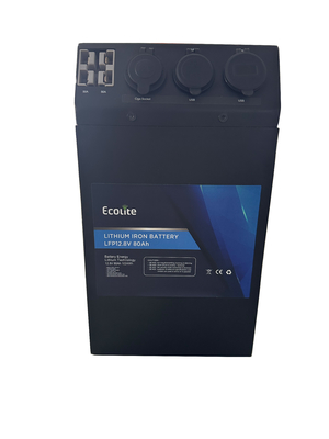 ECOLITE ricarica rapida LiFePO4 immagazzinamento di energia portatile batteria al litio 12,8v 80A
