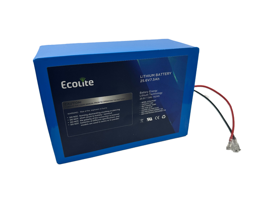 25.6V 7.5Ah LifePO4 Lithium Iron Battery Pack per tracker solare con BMS