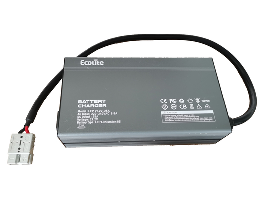 LFP 29.2V 25A LiFePO4 caricabatterie al litio con indicazione LED e spegnimento automatico