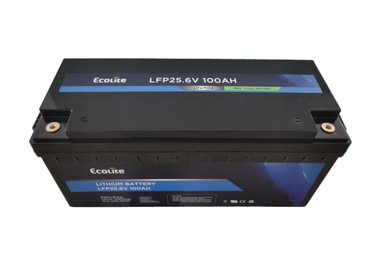 Batteria solare a ciclo profondo 25.6V100Ah LiFePO4 Batteria al litio per camper camper Home Energy Storage