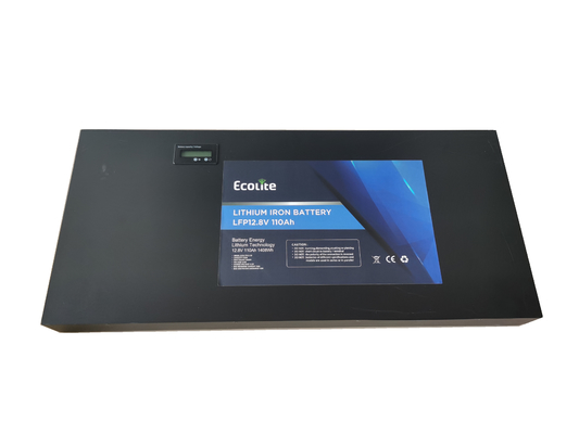 OEM personalizzare batteria al litio super slimline 12.8V110Ah LiFePO4 batteria da campeggio per camper con display