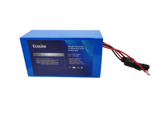 ECOLFP2407 25.6V 7.5Ah LifePO4 Batteria del tracker solare Funzione MPPT integrata